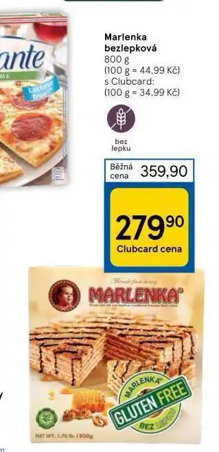 Tesco Marlenka bezlepková nabídka