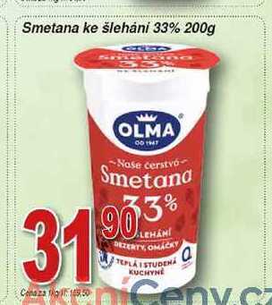 Hruška Olma smetana ke šlehání 33% 200g nabídka