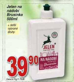 Jelen na nádobí brusinka 500ml