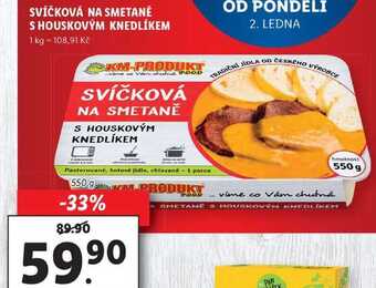 Lidl Svíčková na smetaně s houskovým knedlíkem, 550 g nabídka