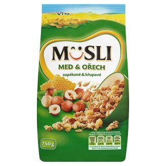 Lidl Bona vita zapékané křupavé müsli 750g, vybrané druhy nabídka