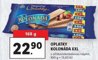 Lidl Oplatky kolonáda xxl, 168 g nabídka