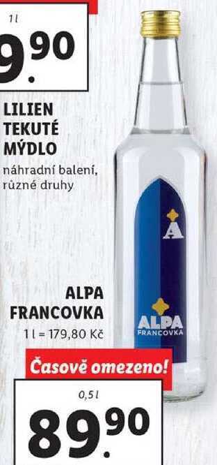 Lidl Alpa francovka, 0,5 l nabídka
