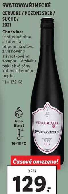 Svatovavřinecké, 0,75 l