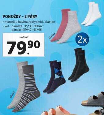 Lidl Ponožky - 2 páry nabídka