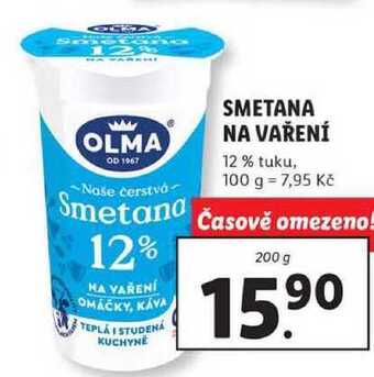 Lidl Smetana na vaření, 200 g nabídka