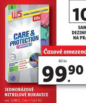 Lidl Jednorázové nitrilové rukavice, 60 ks nabídka