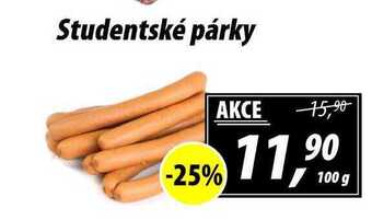 ZEMAN Studentské párky, 100 g nabídka