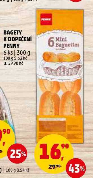 Penny Market Bagety k dopečení penny, 300 g nabídka