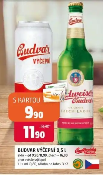 Trefa Budvar Výčepní světlé výčepní pivo 0,5l nabídka