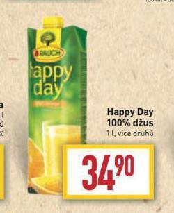 Billa Happy day 100% džus nabídka