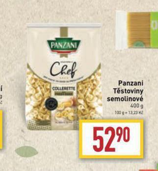 Billa Panzani těstoviny nabídka