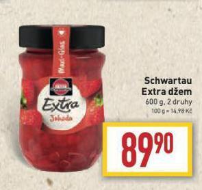 Billa Schwartau extra džem nabídka