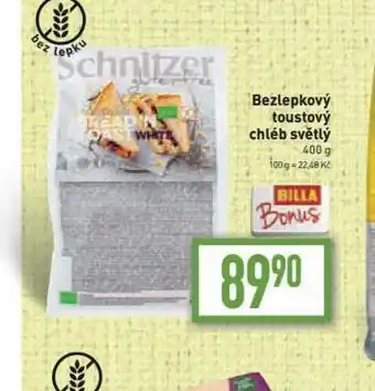 Billa Bezlepkový toustový chléb nabídka