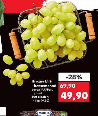 Kaufland Hrozny bílé bezsemenné nabídka