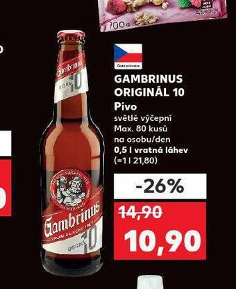 Kaufland Pivo gambrinus originál nabídka