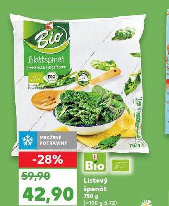Kaufland Listový špenát nabídka