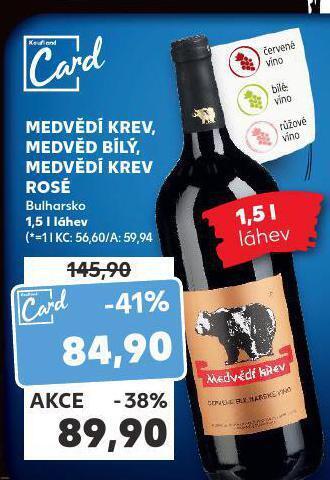 Kaufland Medvědí krev rosé nabídka