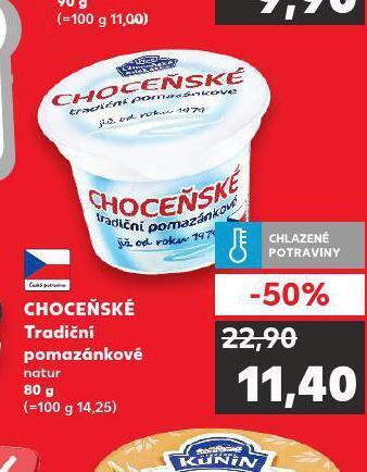 Kaufland Choceňské tradiční pomazánkové nabídka
