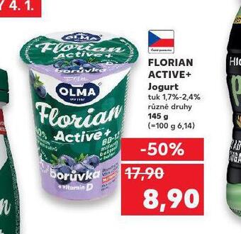 Kaufland Florian active+ jogurt nabídka