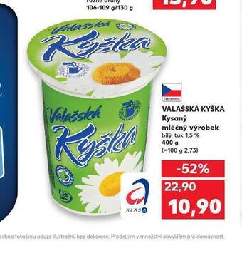 Kaufland Valašská kyška kysaný mléčný výrobek nabídka
