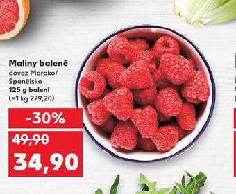 Kaufland Maliny balené nabídka