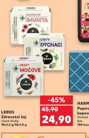 Kaufland Leros zdravotní čaj nabídka
