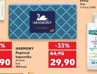 Kaufland Harmony papírové kapesníky nabídka