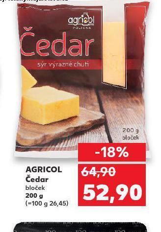 Kaufland Agricol čedar nabídka