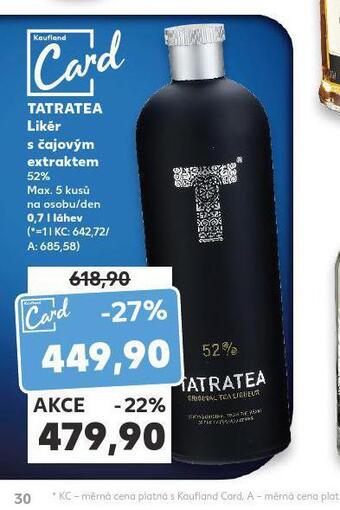 Kaufland Tatratea likér nabídka