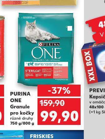 Kaufland Purina one granule pro kočky nabídka