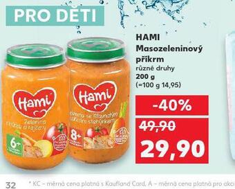 Kaufland Hami masozeleninový příkrm nabídka