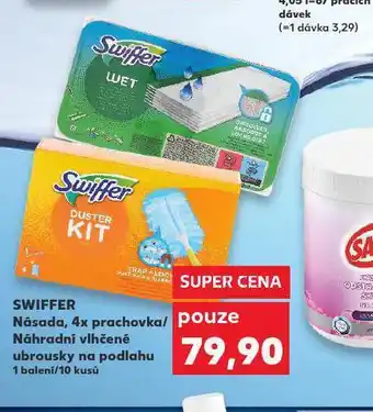 Kaufland Swiffer násada,4x prachovka / náhradní vlhčené ubrousky nabídka