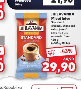 Kaufland Jihlavanka mletá káva nabídka