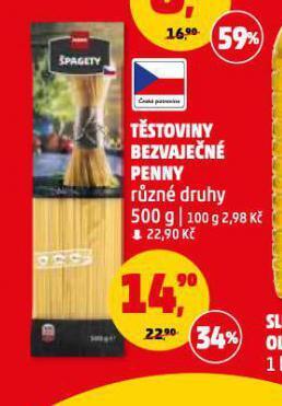 Penny Market Těstoviny bezvaječné penny nabídka