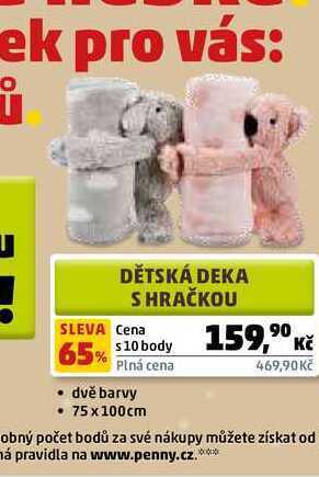 Penny Market Dětská deka s hračkou nabídka