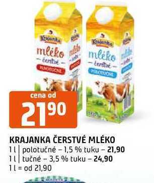 Terno Krajanka čerstvé mléko 1 l nabídka