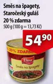 Staročeský guláš, masová směs na špagety, 500 g 20 % zdarma