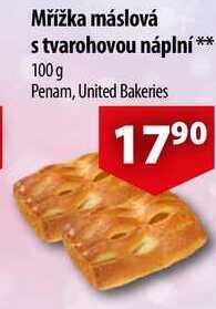 CBA Mřížka máslová s tvarohovou náplní, 100 g nabídka