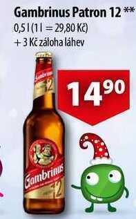 CBA Gambrinus patron 12, 0,5 l nabídka