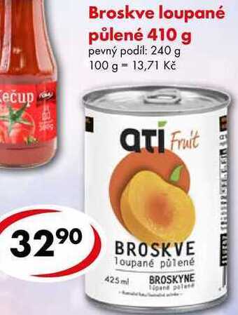CBA Broskve loupané půlené, 410 g nabídka