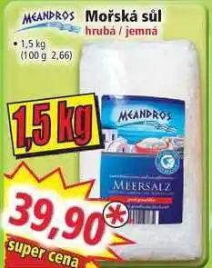 Mořská sůl hrubá / jemná meandros • 1,5 kg