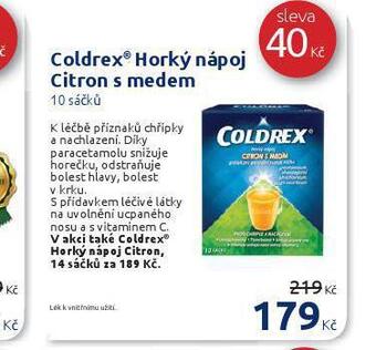 Benu Coldrex horký nápoj citron s medem nabídka
