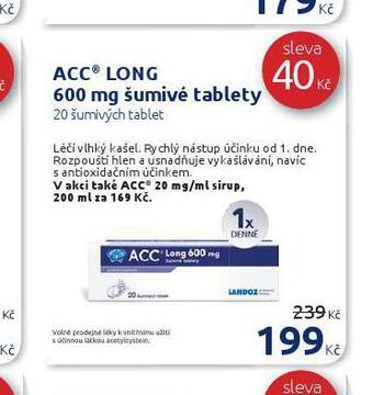 Benu Acc long šumivé tablety nabídka