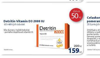 Benu Detritin vitamin d3 2000 iu nabídka