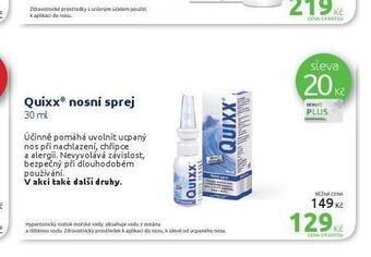 Benu Quixx nosní sprej nabídka