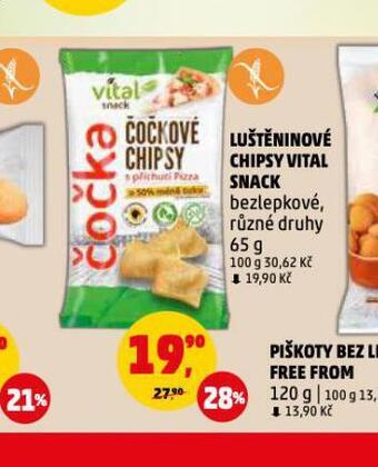 Penny Market Luštěninové chipsy vital snack nabídka