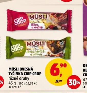 Penny Market Müsli ovesná tyčinka crip crop nabídka