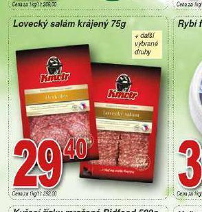 Hruška Lovecký salám krájený nabídka