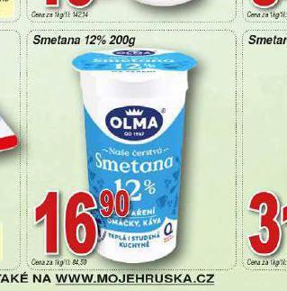 Hruška Olma smetana 12% nabídka